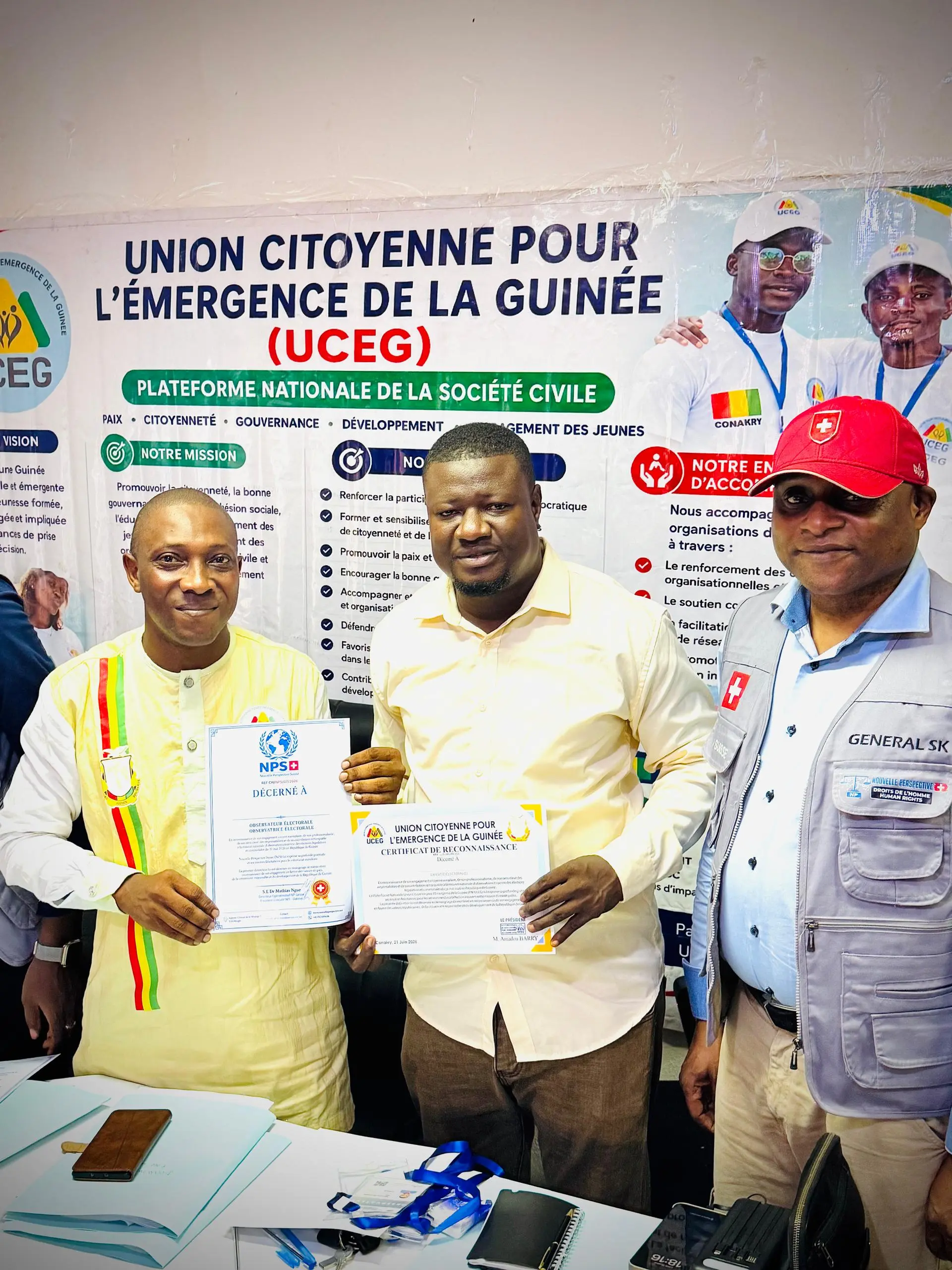 Reconnaissance méritée: la PN-UCEG célèbre l'engagement de ses observateurs des élections du 31 mai 2026